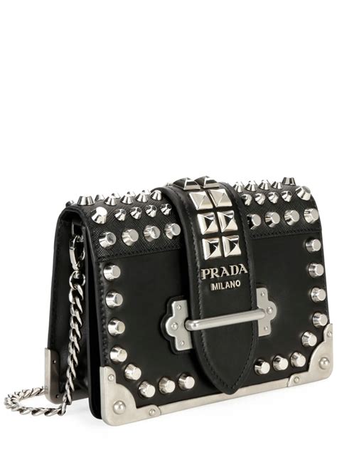 Prada cahier studded bag